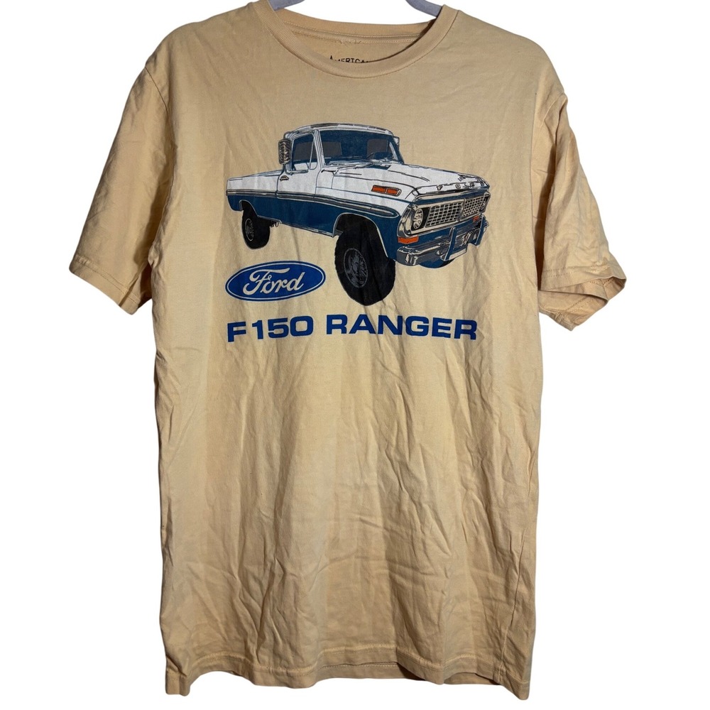 American Needle Yellow Ford F150 Ranger Truck Graphic T-shirt Size M